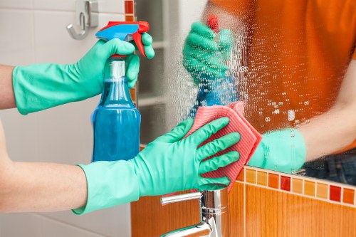 Commercial hard floor scrubbing service in SE1