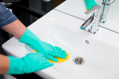Detailed domestic cleaning service in SE1 kitchen and living area