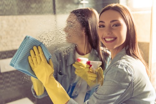 Kitchen domestic cleaning in SE1 with polished counters and sanitised surfaces
